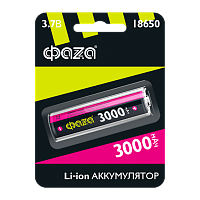 Аккумулятор Li-ion Фаzа 18650 BL1 3000mAh б/з (1/10/120)