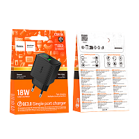 Сетевое З/У HOCO CS81A 1USB 3.0A 18W QC3.0 дисплей черный