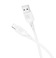 Кабель Borofone BX113 USB (m)-Lightning (m) 1м 2.4A силикон белый