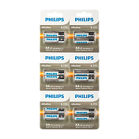 Батарейка Philips Entry LR6 AA BL12 (2*6) Alkaline 1.5V отрывные (12/72/216/14688) 
