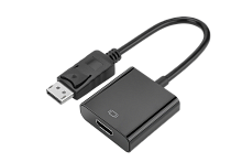 Переходник GoPower DisplayPort (m)-HDMI (f) ver.1.4 черный Premium Zip-Lock c подвесом (1/200) 