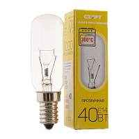 Лампа накаливания Старт E14 40W 230V OVEN для духовок прозрачная (1/10/1000)