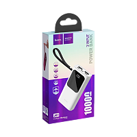 Внешний аккумулятор HOCO J41 10000mAh 2.0A 2USB/Lightning/Type-C белый (1/63)