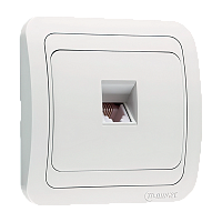 Розетка телефонная Makel Mimoza 1гн. белый 12014 (1/12)