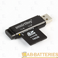 Картридер Smartbuy 715 USB2.0 SD/microSD черный