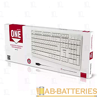 Клавиатура проводная Smartbuy 208 ONE классическая USB 1.5м мультимед. белый (1/20)