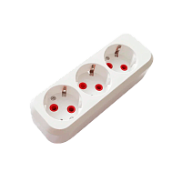 Колодка Прогресс 3р.С/З белый (без инд.упаковки) (1/10/100)