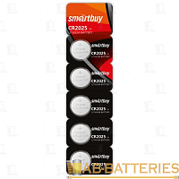 Батарейка Smartbuy CR2025 BL5 Lithium 3V (5/100/4000) 
