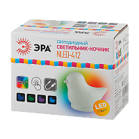 Ночник ЭРА NLED-412 1W 220V на основании рег.ярк./цвета белый (1/100)