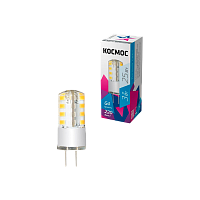 #Лампа светодиодная Космос G4 3W 4500К 220V капсула прозрачная (1/100/1000)
