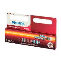 Батарейка Philips Power LR03 AAA BL12 Alkaline 1.5V (12/240/39360)