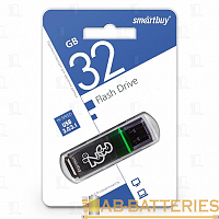 Флеш-накопитель Smartbuy Glossy 32GB USB3.0 пластик серый