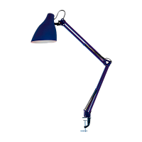 Светильник настольный Camelion KD-335 40W 230V E27 струбцина синий (1/6)