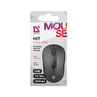 Мышь беспроводная Defender MM-495 HIT классическая USB черный (1/40)