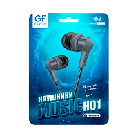 Наушники внутриканальные GFPower H01 с микр. черный (1/1000)
