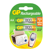 Аккумулятор бытовой GP HR6 AA BL2 NI-MH 1800mAh в пластиковой упаковке (2/20/200)