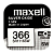 Батарейка Maxell 365/366 BL1 Silver Oxide 1.55V 0%Hg (1/10/100)