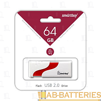 Флеш-накопитель Smartbuy Hatch 64GB USB2.0 пластик белый  | Ab-Batteries | Элементы питания и аксессуары для сотовых оптом