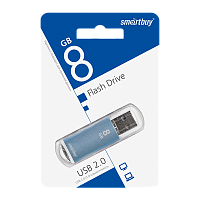 Флеш-накопитель Smartbuy V-Cut 8GB USB2.0 пластик синий 