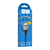 Кабель HOCO X38 USB (m)-Lightning (m) 1м 2.4A нейлон черный (1/30/300)