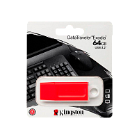 Флеш-накопитель Kingston DataTraveler G4 64GB USB3.0 пластик белый красный 