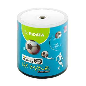 Диск DVD-R RIDATA Full inkjet print 4.7GB 16x SH100 (100/600) 