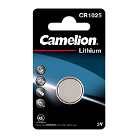 Батарейка Camelion CR1025 BL1 Lithium 3V (срок годн. до 10.2025 г.) (1/10/1800)