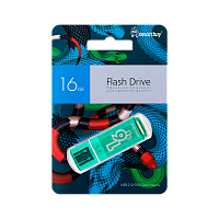 Флеш-накопитель Smartbuy Glossy Snake Edition 16GB USB2.0 пластик зеленый 