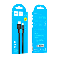 Кабель HOCO X69 USB (m)-Lightning (m) 1м 2.4A нейлон белый черный (1/33/330)