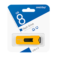 Флеш-накопитель Smartbuy Stream 8GB USB2.0 пластик желтый