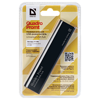 USB-Хаб Defender Quadro Promt 4USB черный (1/100) 