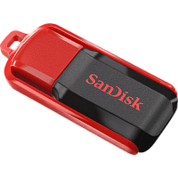 Флеш-накопитель SanDisk Cruzer Switch CZ52 32GB USB2.0 пластик черный красный 