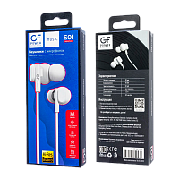 Наушники внутриканальные GFPower S01 с микр. белый
