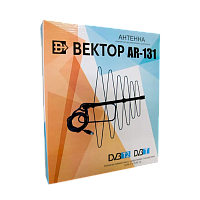 ТВ-Антенна комнатная Вектор AR-131 пассивная с питанием DVB-T/T2 (1/20)