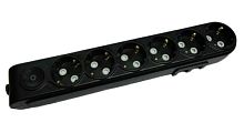 Колодка Makel 6р.С/З с выкл. черный N6310100 (1/9)