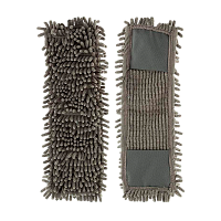 Насадка для швабры Рыжий кот MopM4-HС «Лапша» микрофибра 44х14см с карманами серый (1/5/100)