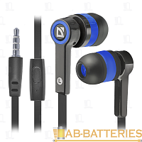 Наушники внутриканальные Defender 420 Pulse с микр. черный синий (1/80)