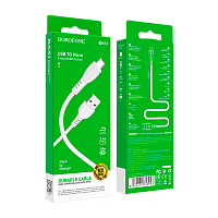Кабель Borofone BX51 USB (m)-microUSB (m) 1м 2.0A ПВХ белый в коробке (1/360)