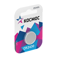 Батарейка Космос CR2430 BL1 Lithium 3V (1/12/576) 