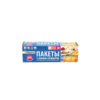Пакет для заморозки Paterra 18см x 18см ПВД 40мкм со слайдером 20шт. (1/24)