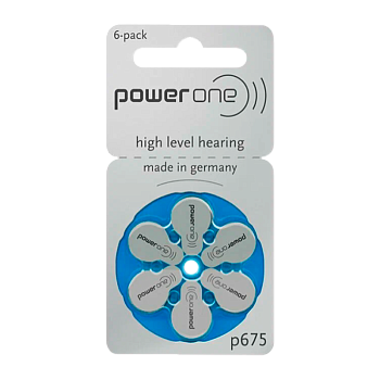 Батарейка PowerOne ZA675 BL6 Zinc Air 1.45V (6/60/300)