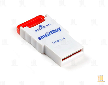 Картридер Smartbuy 707 USB2.0 microSD красный (1/20)