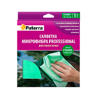 Салфетка Paterra Professional 35х35см микрофибра для стекол и зеркал (1/50)