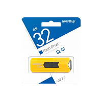 Флеш-накопитель Smartbuy Stream 32GB USB2.0 пластик желтый 