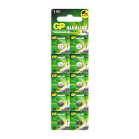 Батарейка GP G3/LR736/LR41/392A/192 BL10 Alkaline 1.5V отрывные (10/250/5000)
