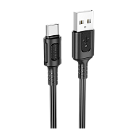 Кабель Borofone BX111 USB (m)-Type-C (m) 1м 3.0A ПВХ черный (1/360)
