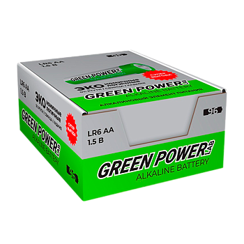 Батарейка GREEN POWERlab LR6 AA БОКС96 Щелочная 1.5V (96/384)