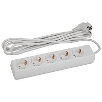 Удлинитель ЭРА U 5р.С/З 10A 3.0м белый