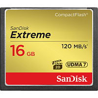 Карта памяти CF SanDisk EXTREME 16GB 800x 60 МБ/сек UDMA 7