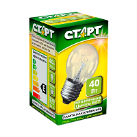 Лампа накаливания Старт E27 40W 230V шар ДШ матовая (1/10/100)